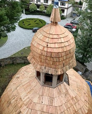 A 19th-century wooden church