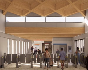 Buckland Timber Surrey Quays Station Upgrade visualisation